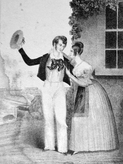 Het afscheid van de zeelieden door N. and Ives, J.M. Currier
